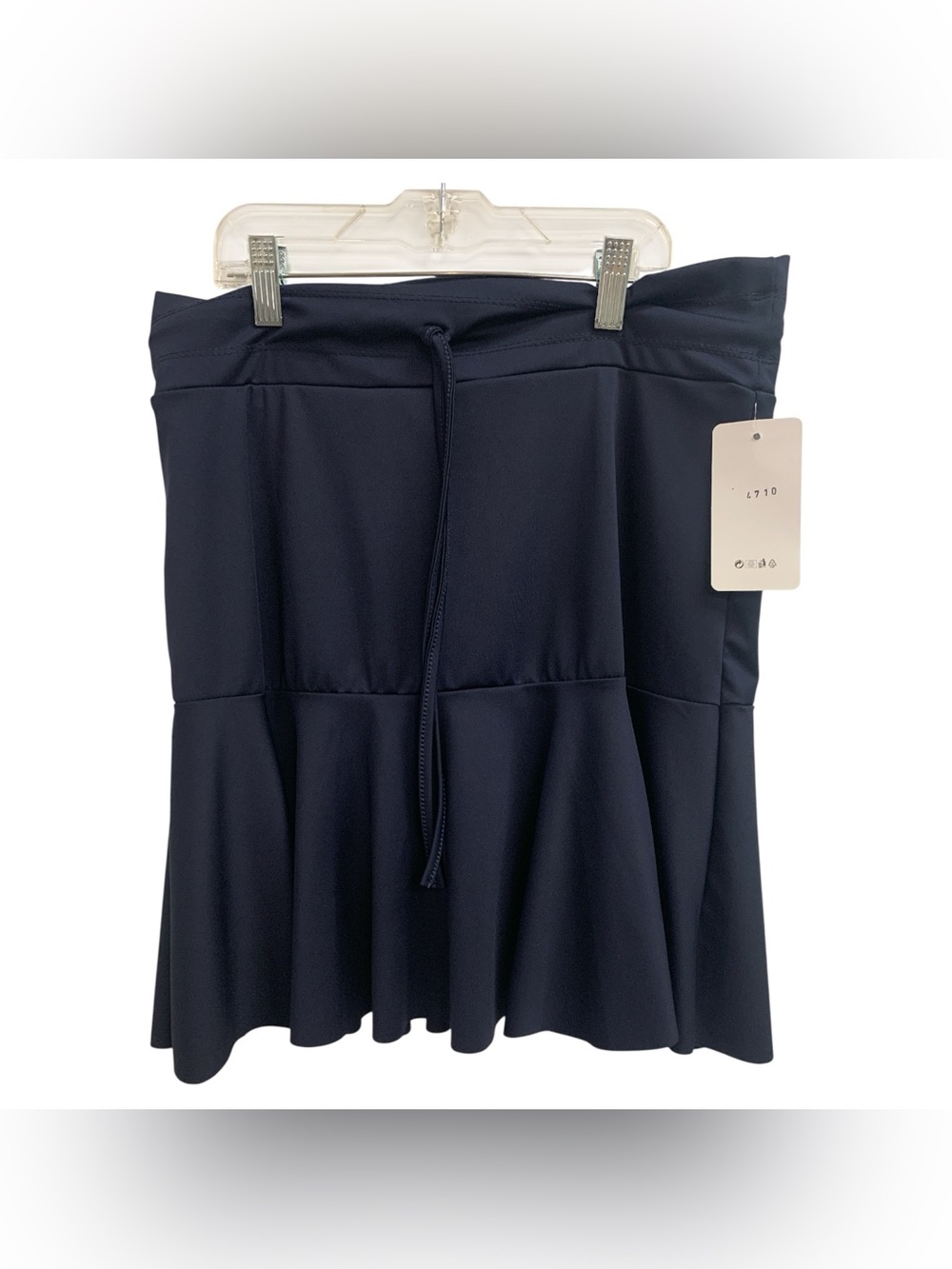 Everyday NWT Drawstring Navy Flared Skirt Size L